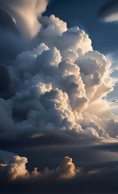 Premium Ai Image Dramatic Cumulus Clouds Background