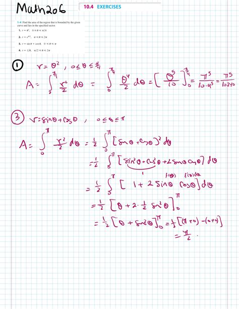 Solution Calculus With Parametric Curves Exercise Solutions