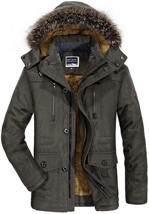 Saoye Fashion Herren W Rmejacke Parka Jacke Winterjacke Dicke Mit