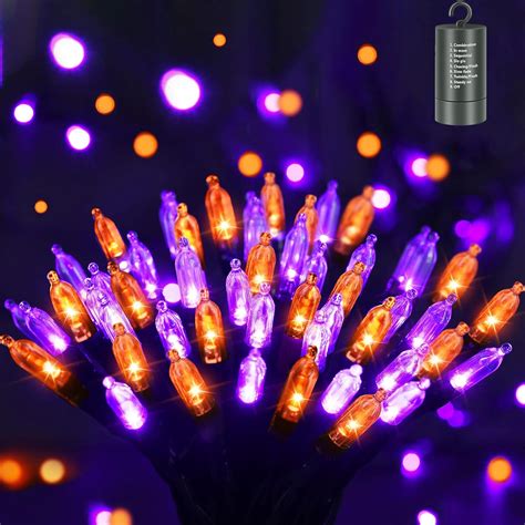 Amazon Orange Purple Halloween Lights 36ft 100 LED Orange