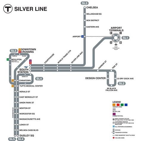 Silver Line Gateway Map (2018) Square Format – MBTAgifts