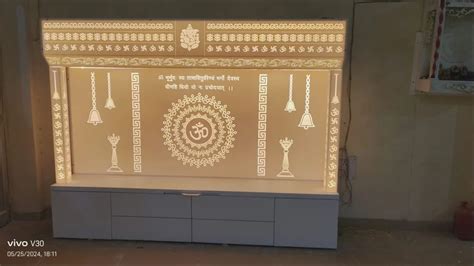 White Glossy Corian Temple With Backled For Religious At Rs Sq Ft