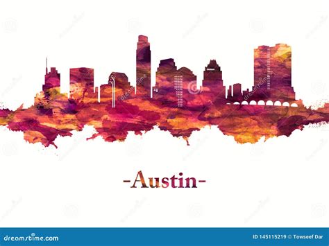 Austin Texas City Skyline Silhouette Cartoon Vector | CartoonDealer.com ...