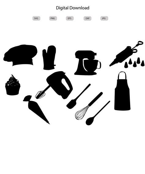 Baking Svg Baking Silhouette Baking Svg Bundle Baking Etsy