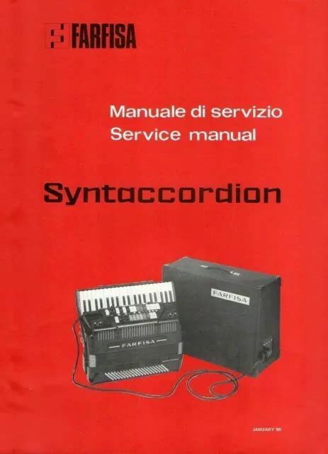 Farfisa Syntaccordion Schematic Service Manual Repair Diagram Circuit