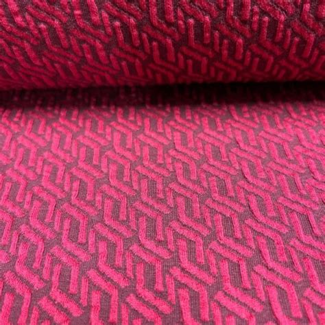 Jacquard Alb Stoffe Queens United All In One Bordeaux Sds Stoffen