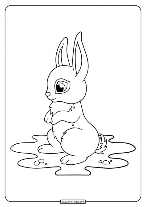 Free Printable Cute Rabbit Coloring Pages