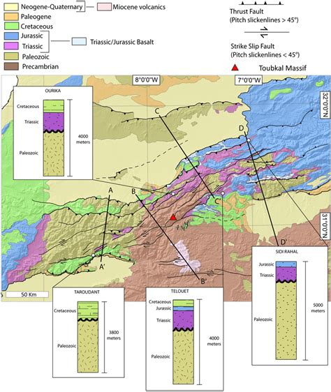 Simplified Geological Map Of The Study Area With Schematic Logs See