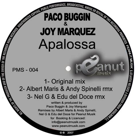 Apalossa Single By Paco Buggin Joy Marquez Spotify