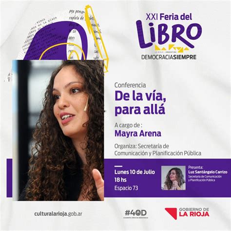 Mayra Arena Se Presentará En La Feria Del Libro Con “de La Vía Para Allá” Medios Provincia