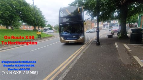 Full Thrash Stagecoach Midlands Scania N230UD ADL Enviro 400 ZF YN14