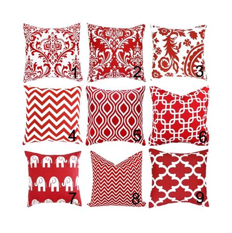 Red Pillow Cover.red Throw Pillows.damask Pillow.red - Etsy