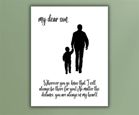 dear son printable father  son poster nursery wall art babys