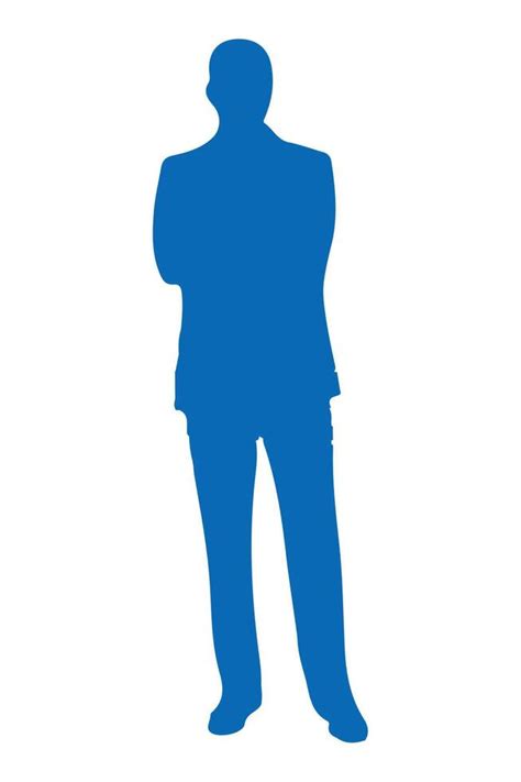 businessman standing silhouette 13815193 Vector Art at Vecteezy