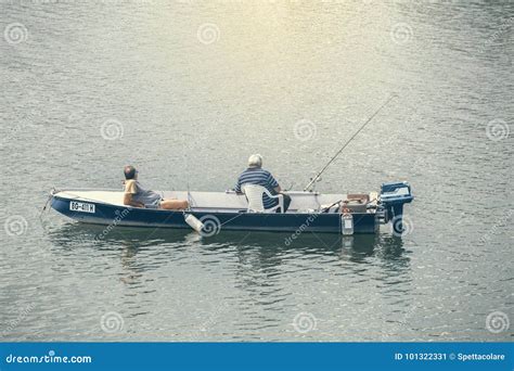 man fishing   boat editorial photo image  activity