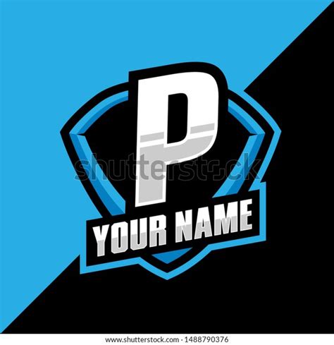 Letter P Gaming Logo Design Template Stock Vector (Royalty Free) 1488790376