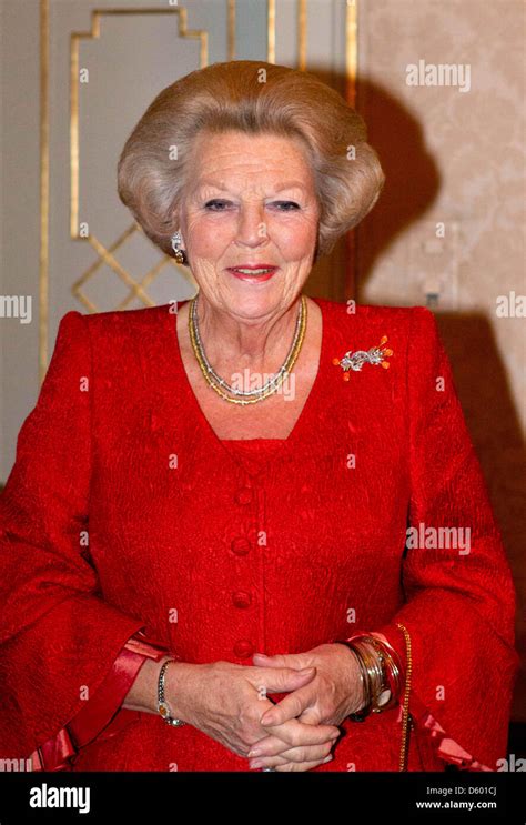 Dutch Queen Beatrix Is Pictured During The Reception Of President Of