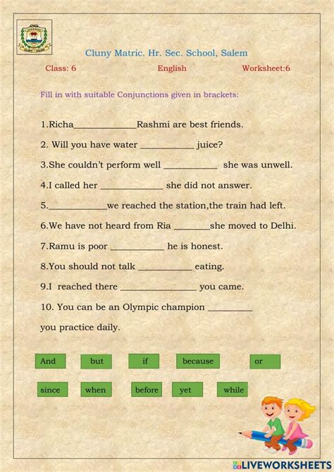 Class 6 English WS 6 worksheet | Grammar worksheets, Worksheets, Grammar lessons