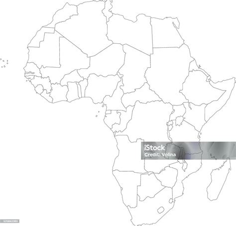 Outline Africa Map Stock Illustration Download Image Now