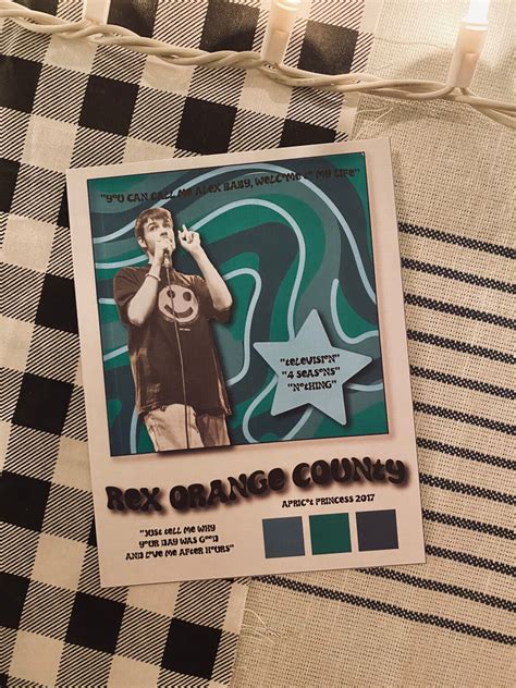 Rex Orange County Aesthetic Poster Print Band Poster Wall Etsy