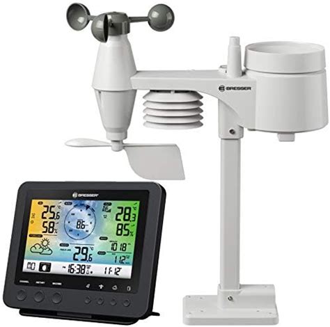 Bresser Wetterstation Funk 5 In 1 Schwarz Mit WLAN Farb Display