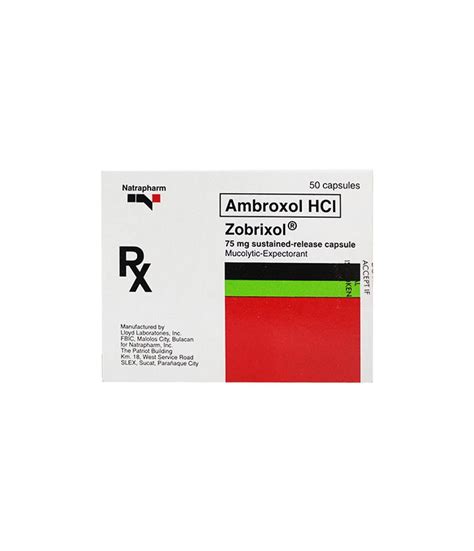 Zobrixol Ambroxol Hydrochloride 30mg Tablet 1s Price In The