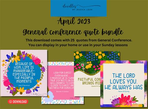 April 2023 General Conference Quote And Lesson Handout Bundle Etsy