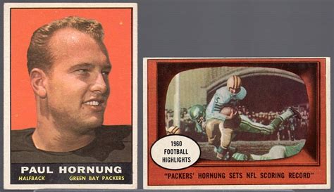 Lot Detail Topps Football Diff Paul Hornung Cards