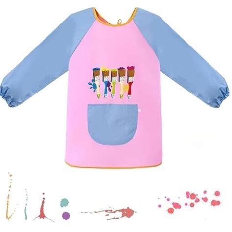 Tablier de Peinture Enfant Blouse Peinture Enfant Imperméable Tablier