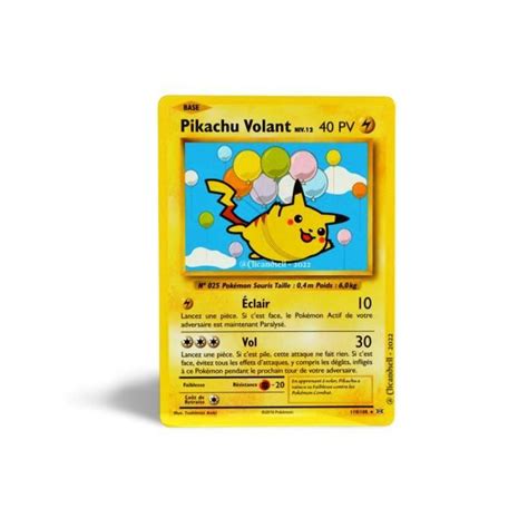 Carte Pokémon Pikachu Volant 40 PV 110 108 XY12 Évolutions NEUF FR