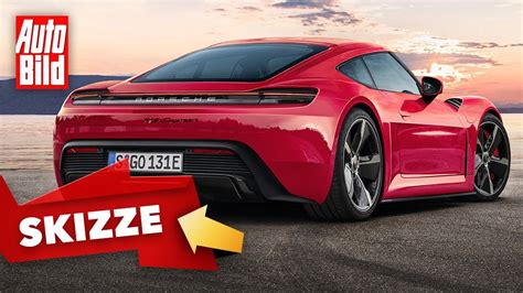 Porsche 718 Cayman 2024 So könnte der E Cayman kommen Skizze