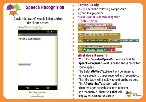 How Do I Use The Voice Recognition MIT App Inventor Help MIT App