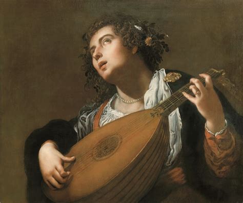 Woman Playing A Lute 1628 1629 Artemisia Gentileschi