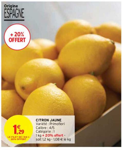 Promo Citron Jaune Chez Intermarch Contact Icatalogue Fr