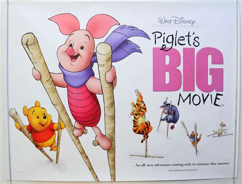 PIGLET S BIG MOVIE 2003 Original Cinema Quad Movie Poster Winnie