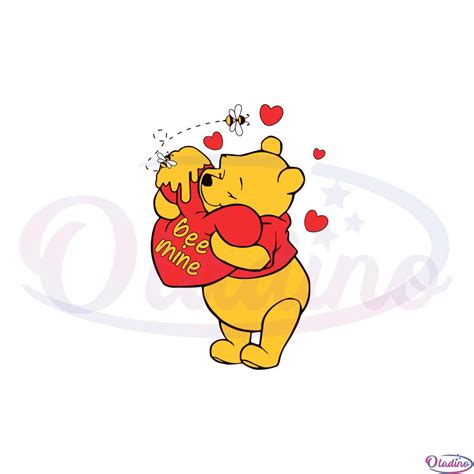 Pooh Valentine Bee Mine Svg Files For Cricut Sublimation Files Oladino