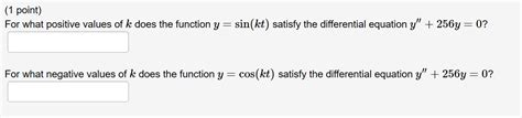 Solved Point For What Positive Values Of K Does The Chegg