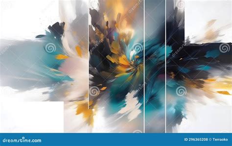 Beautiful Modern Abstract Art, Art Murals Stock Illustration ...