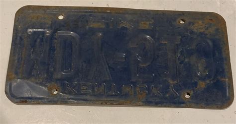 Vintage Kentucky License Plate Mdy Pike Ebay