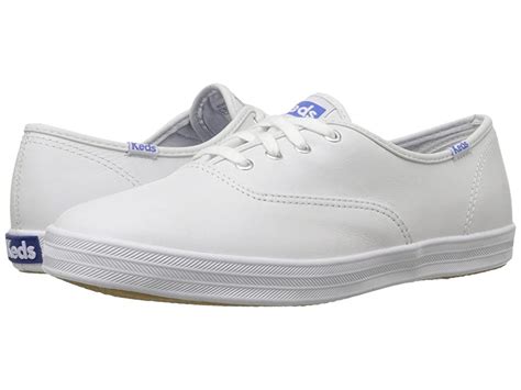 Keds Champion Leather Lace Up White Leather Sneakers White Leather Shoes Keds White Sneakers