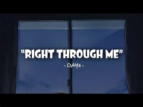 Day Even Of Day Right Through Me Lirik Terjemahan Indo Sub Youtube