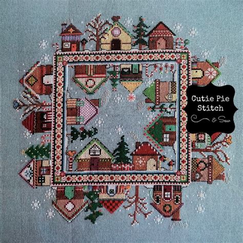 Gingerbread Village Cross Stitch Etsy