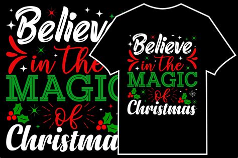 Christmas Typographic T Shirt Vector Graphic By Kamal Hosen · Creative