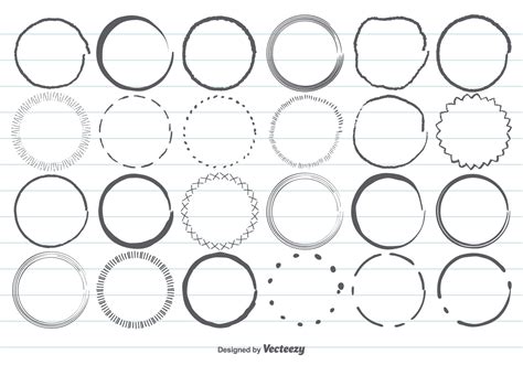 Hand Drawn Circle Shape Set 108326 Vector Art at Vecteezy