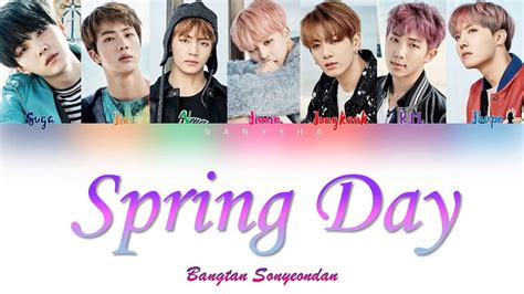 BTS 방탄소년단 Spring Day Lyrics Color Coded Han Rom Eng YouTube