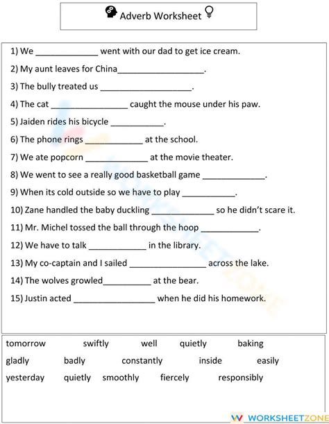 Using Adverbs In Sentences Adverb Of Manner Place And Time English 4 Q3 Week 1 Worksheets