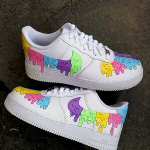 Rainbow Drip Hand-painted Custom Sneakers Personalized - Etsy