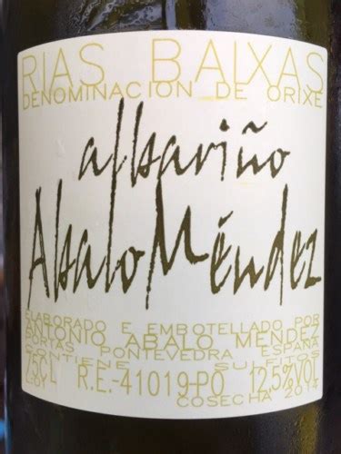 2018 Abalo Méndez Albariño Vivino Us