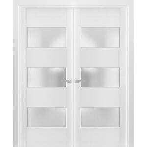 Sartodoors 2552 56 In X 96 In Universal Handling 3 Lite Frosted Glass