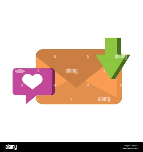 email message digital card cartoon Stock Vector Image & Art - Alamy